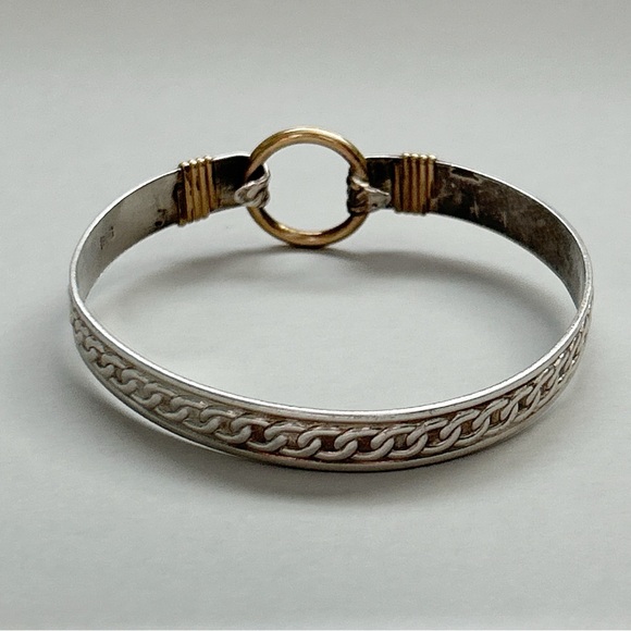 Sterling Silver Gold Wash Circle of Life Bracelet - Picture 7 of 12